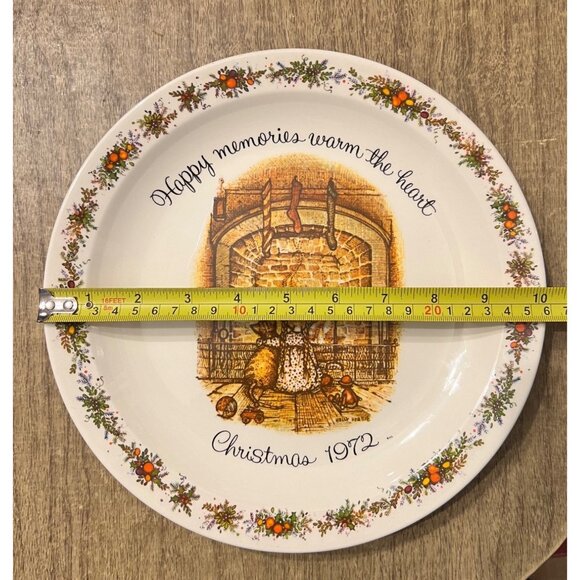 VTG Christmas Hollie Hobbie 1972 Decorative Plate Tray Commemorative MCM Xmas - Picture 6 of 6